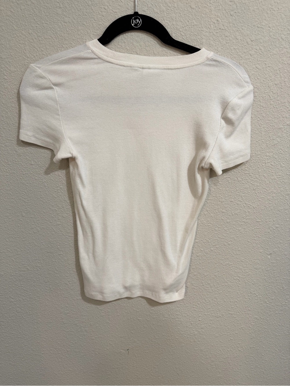 Aritzia TNA HomeStretch Ribbed White Baby Tee Size Small - Picture 4 of 4